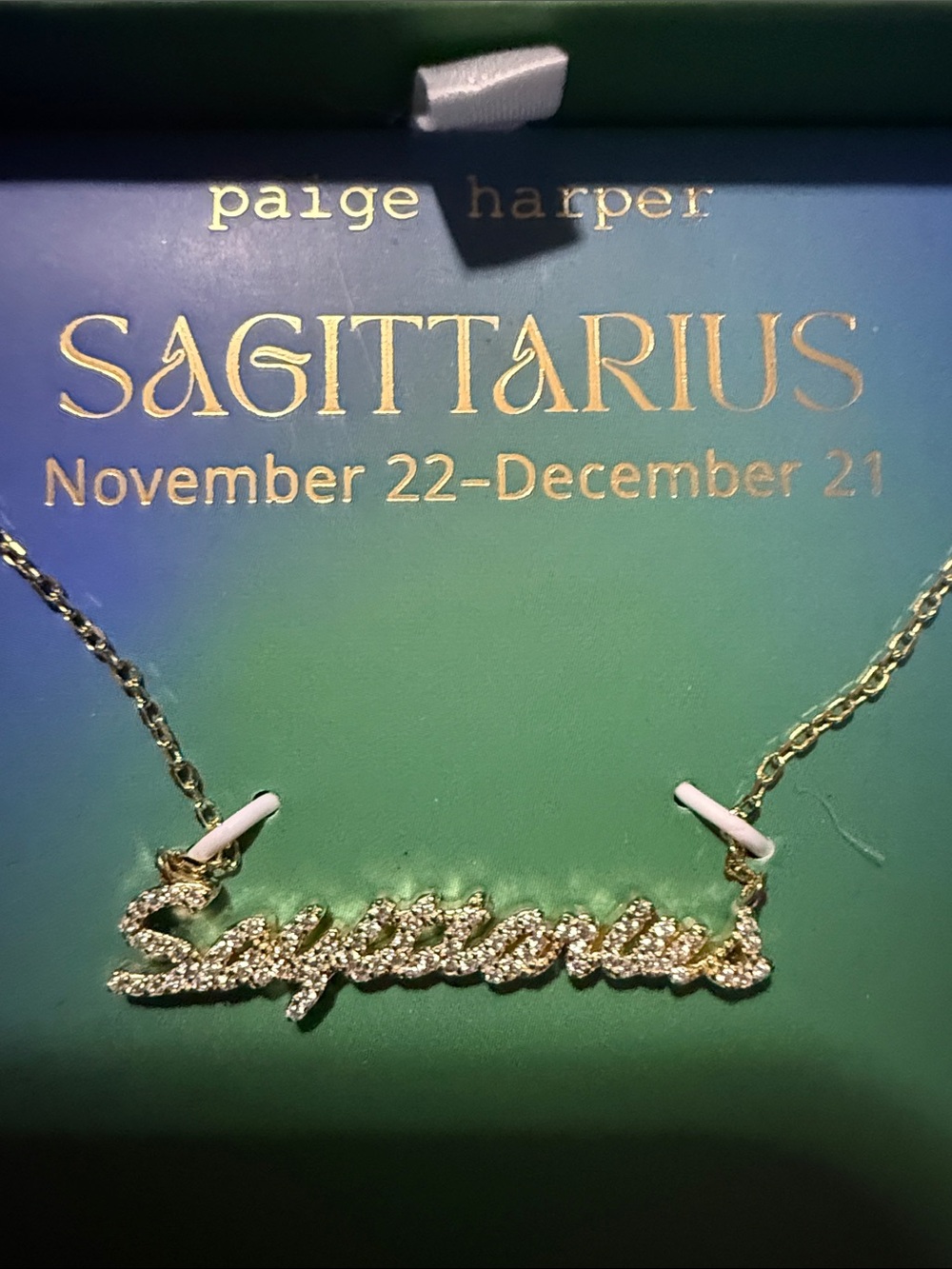 Paige Harper Sagittarius Pendant Necklace in Gold